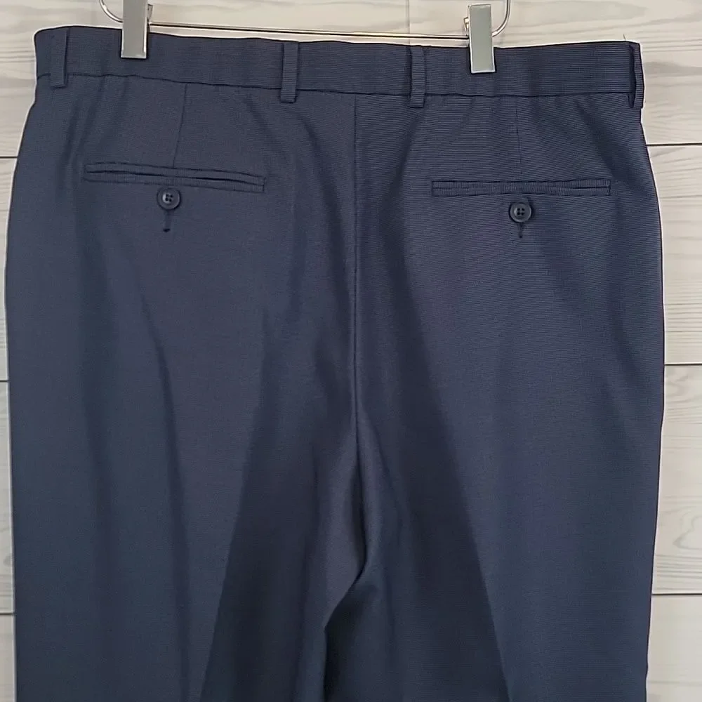 Perry Ellis Portfolio Flex Srretch Navy Trousers Mens Size 36